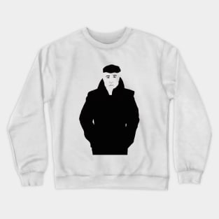 Man in black Crewneck Sweatshirt